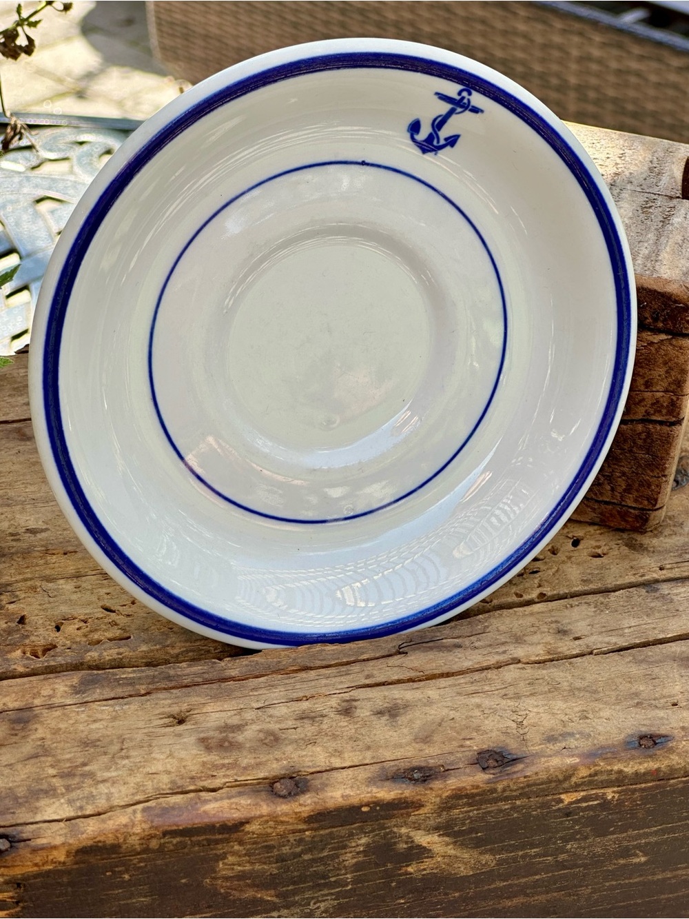 Vintage Shenango China Restaurant Ware Anchor Saucer Nautical